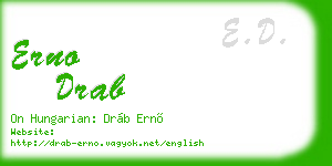 erno drab business card